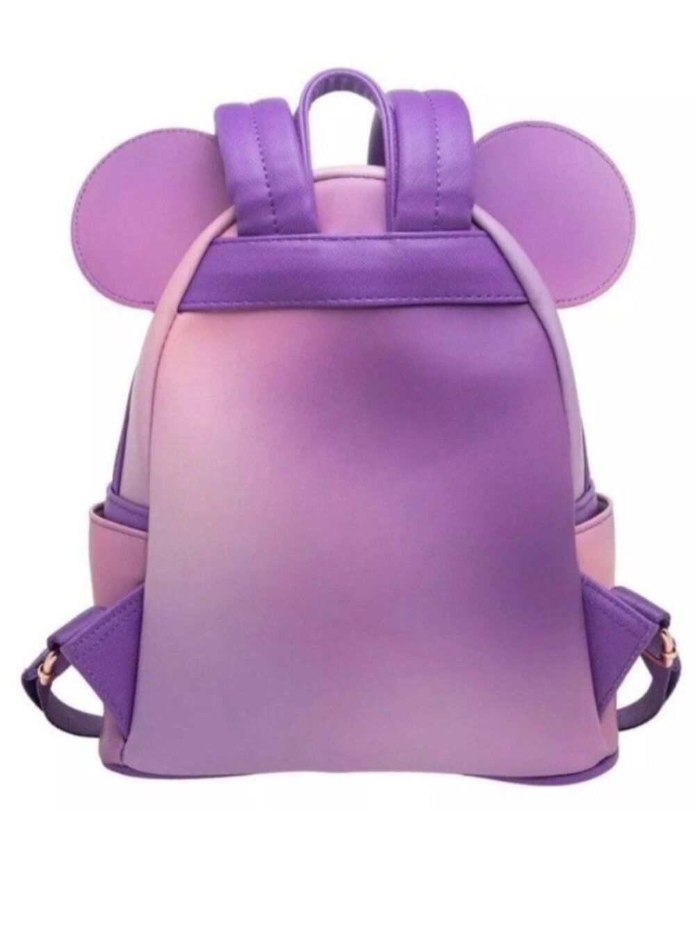 Loungefly Disney Minnie Mouse Purple Quilted Mini Backpack Lavendar Haze Bow NWT - Picture 3 of 7